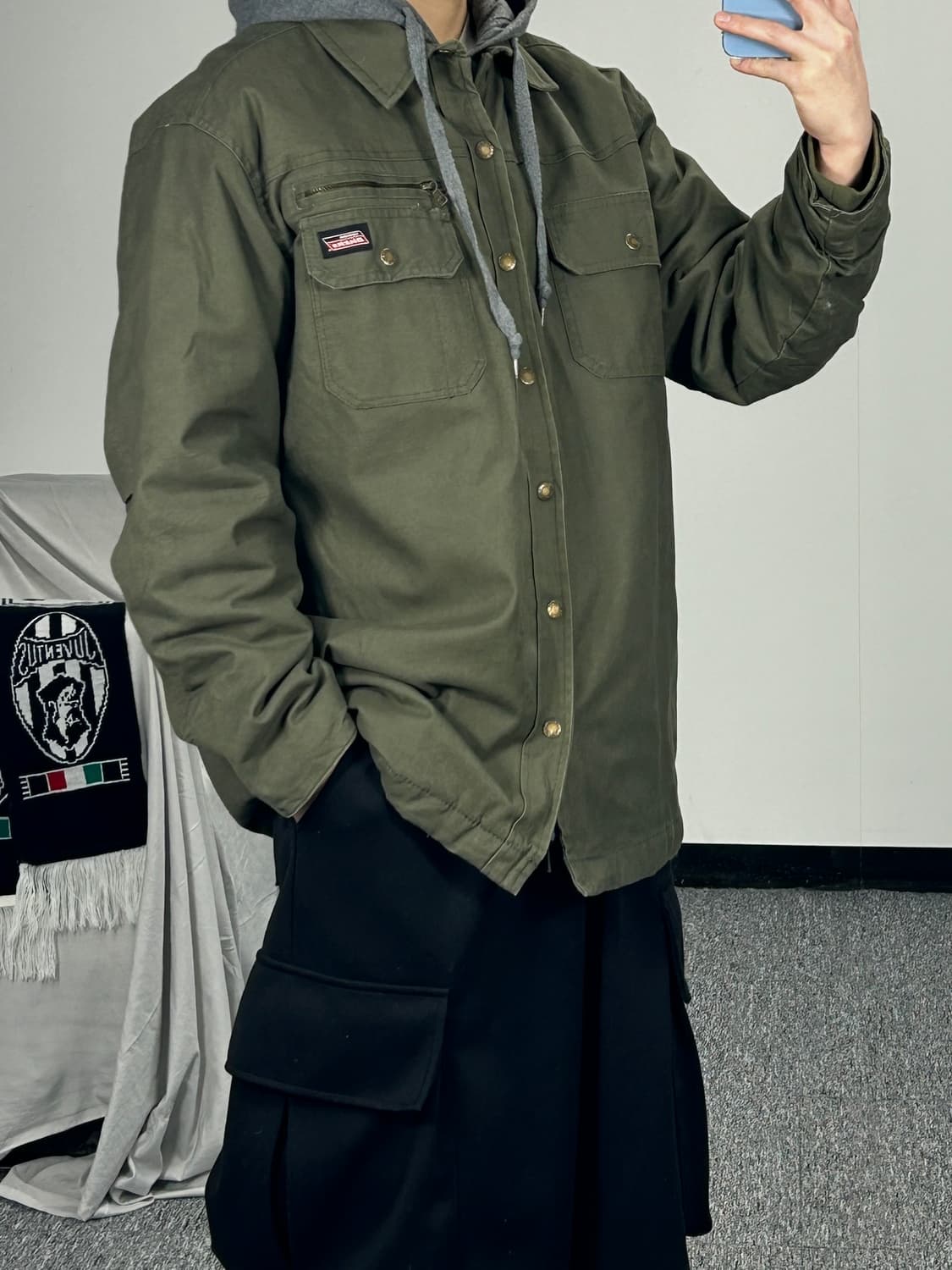 디키즈 투포켓 카키 레이어드 워크자켓 L   상품이미지2