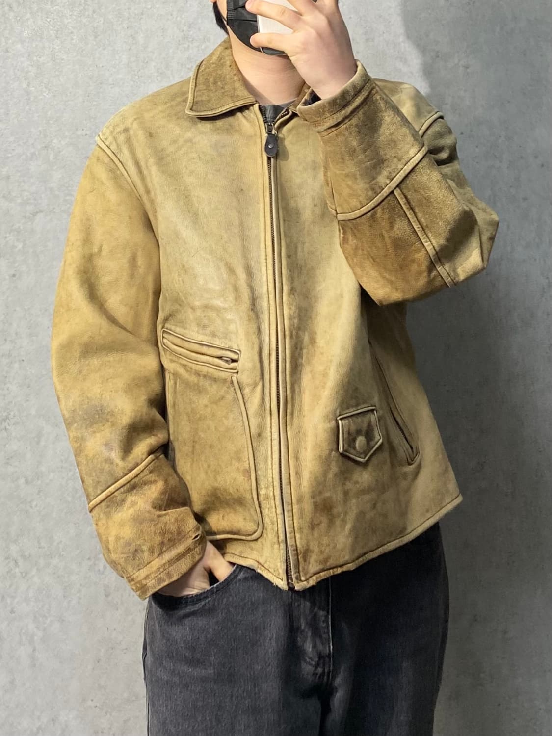 [97-100] 90s Shane 카우하이드 빈티지 레더자켓 상품이미지10