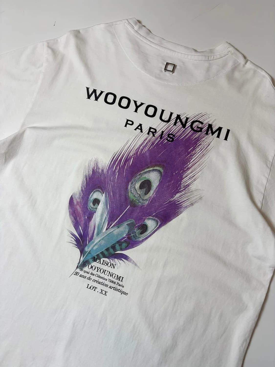 우영미 20FW 깃털 백로고 반팔 티셔츠 PN9569 상품이미지2