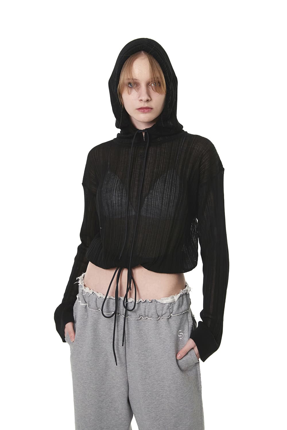 Cerric 니트 후드 탑 상품이미지1