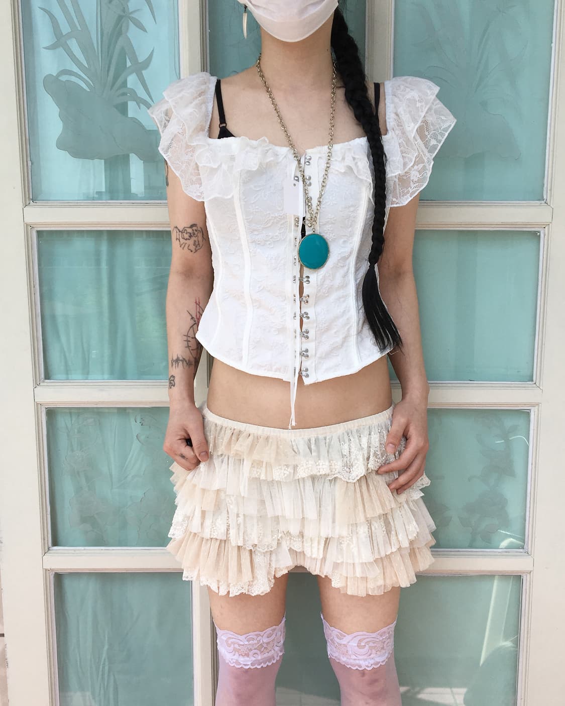 Frill lace layer short 상품이미지5