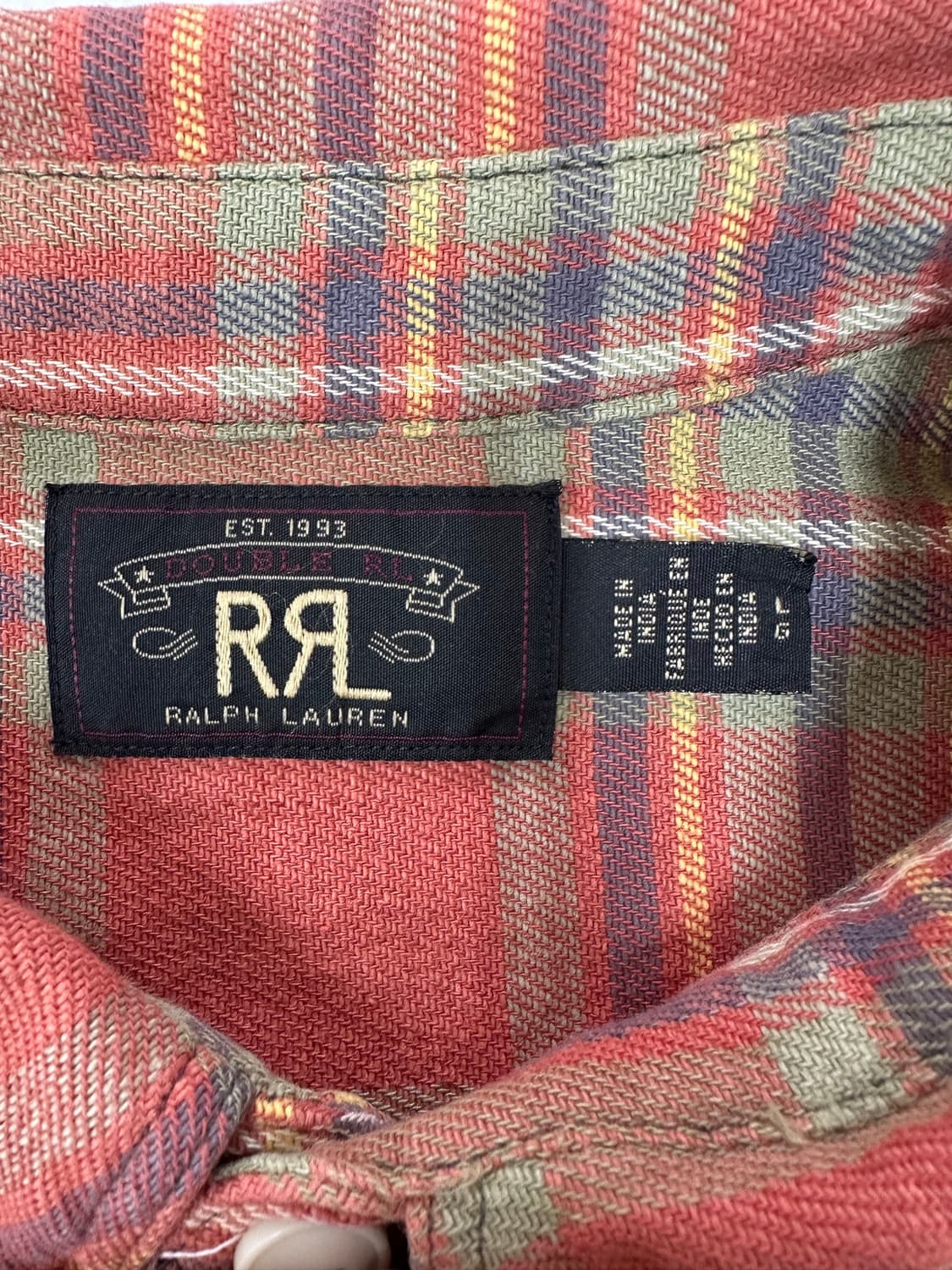 rrl 플래드 셔츠 L 새상품 상품이미지3