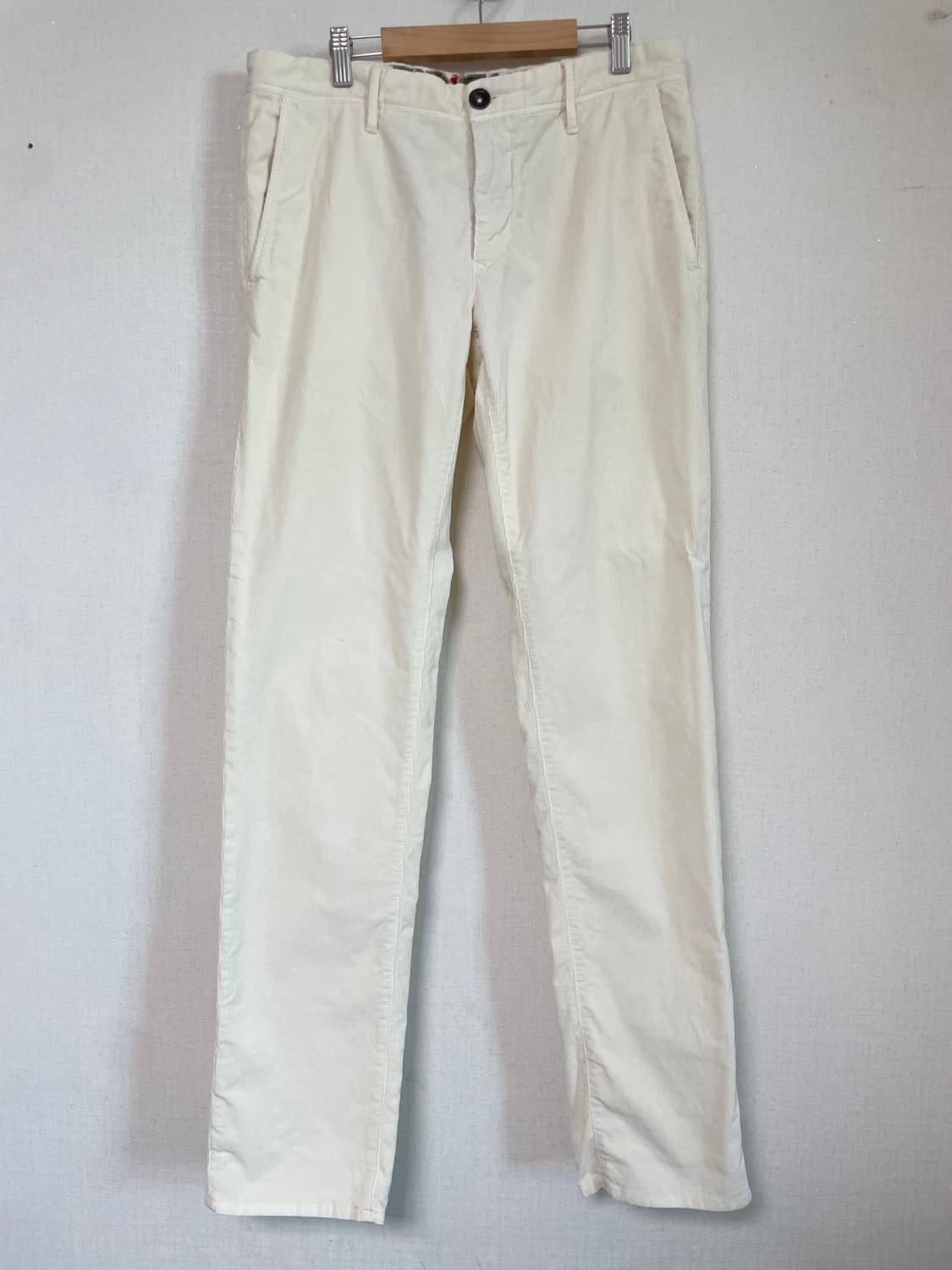 INCOTEX 남성 아이보리 코듀로이 팬츠 32사이즈 매장판 상품이미지2