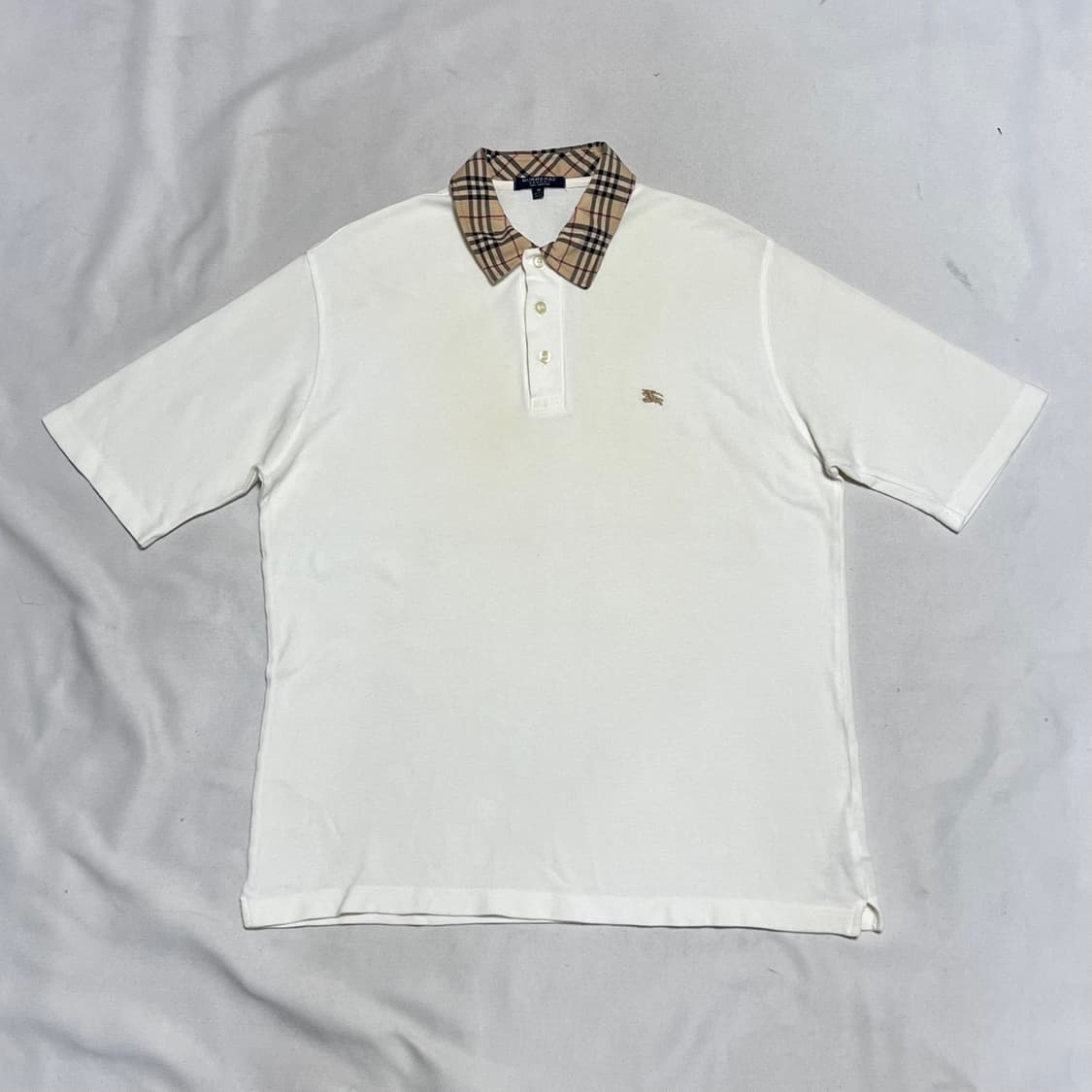 M 버버리 로고 자수 카라 티셔츠 상품이미지2