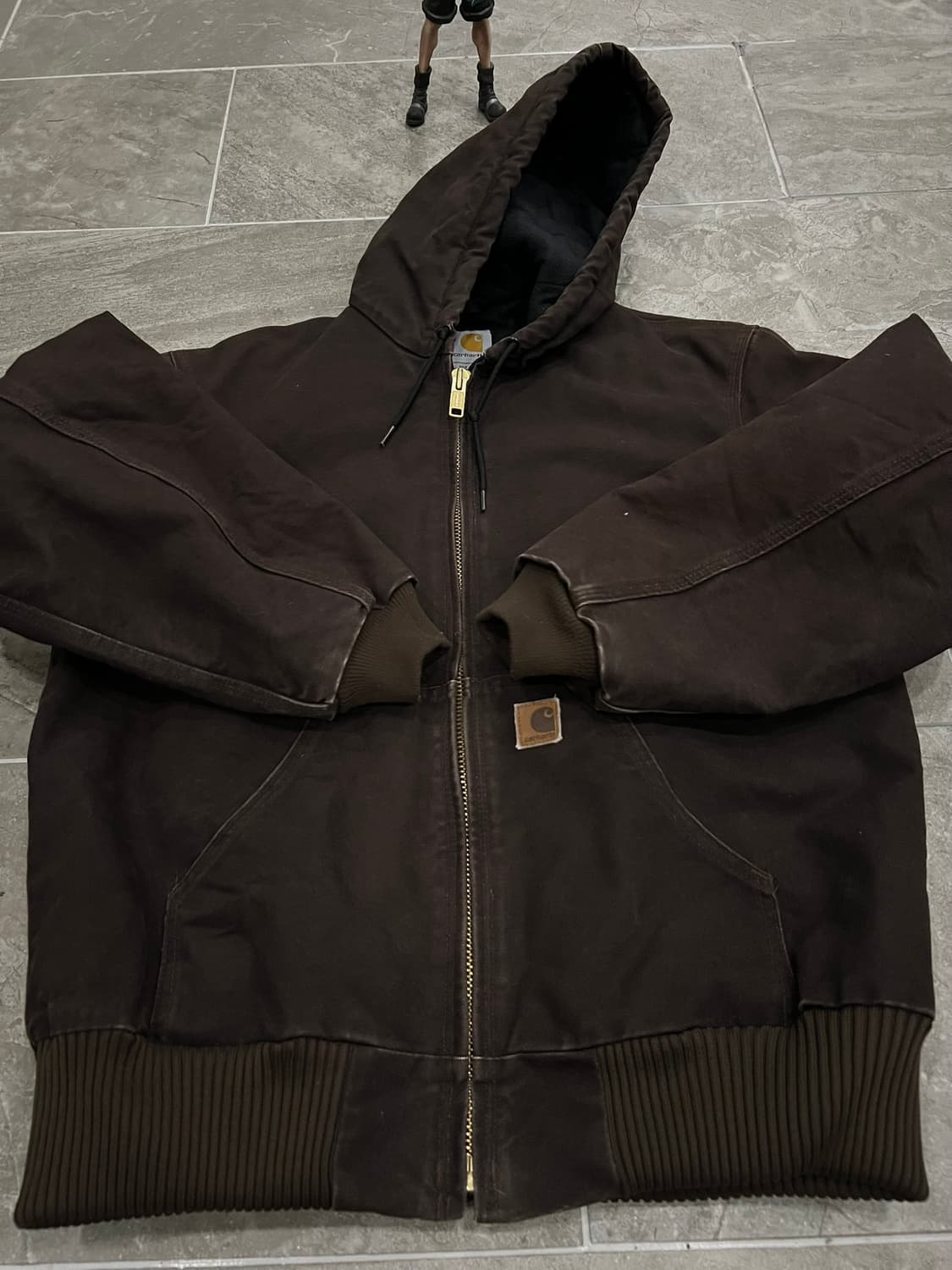 (M) 칼하트 덕 액티브 후드자켓 J130 DKB 다크브라운 상품이미지6