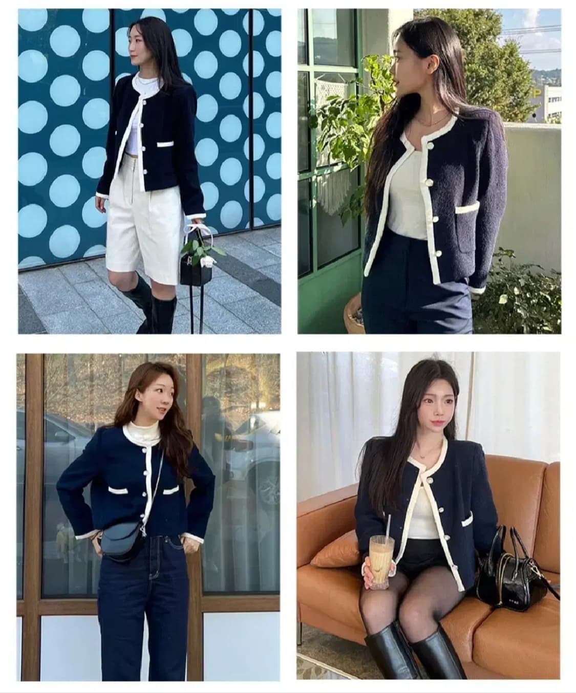 (택포) 틸아이다이  트위드자켓 (네이비) 상품이미지7