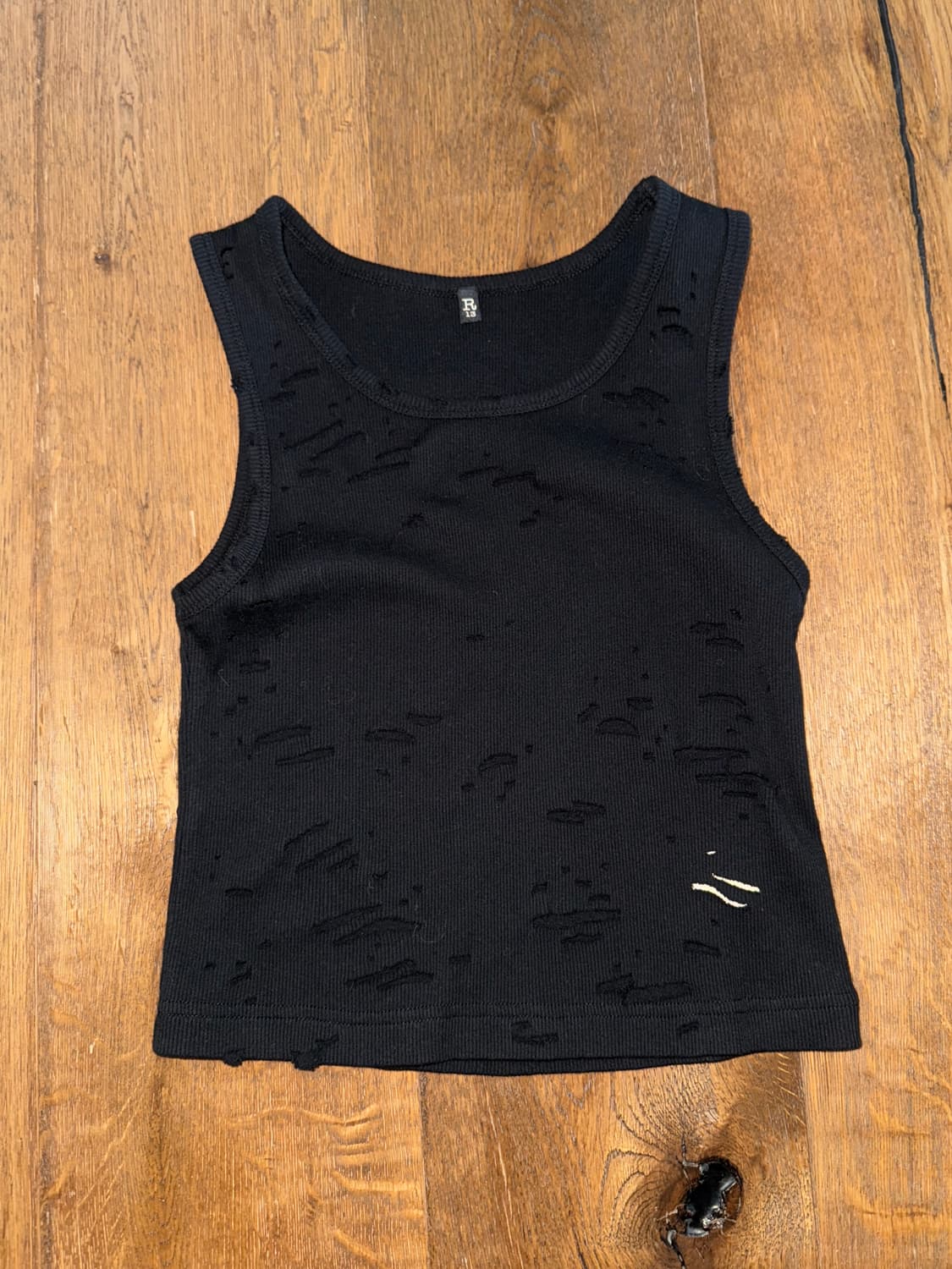 (새상품) R13 디스트로이드 탱크탑 나시 블랙 상품이미지1