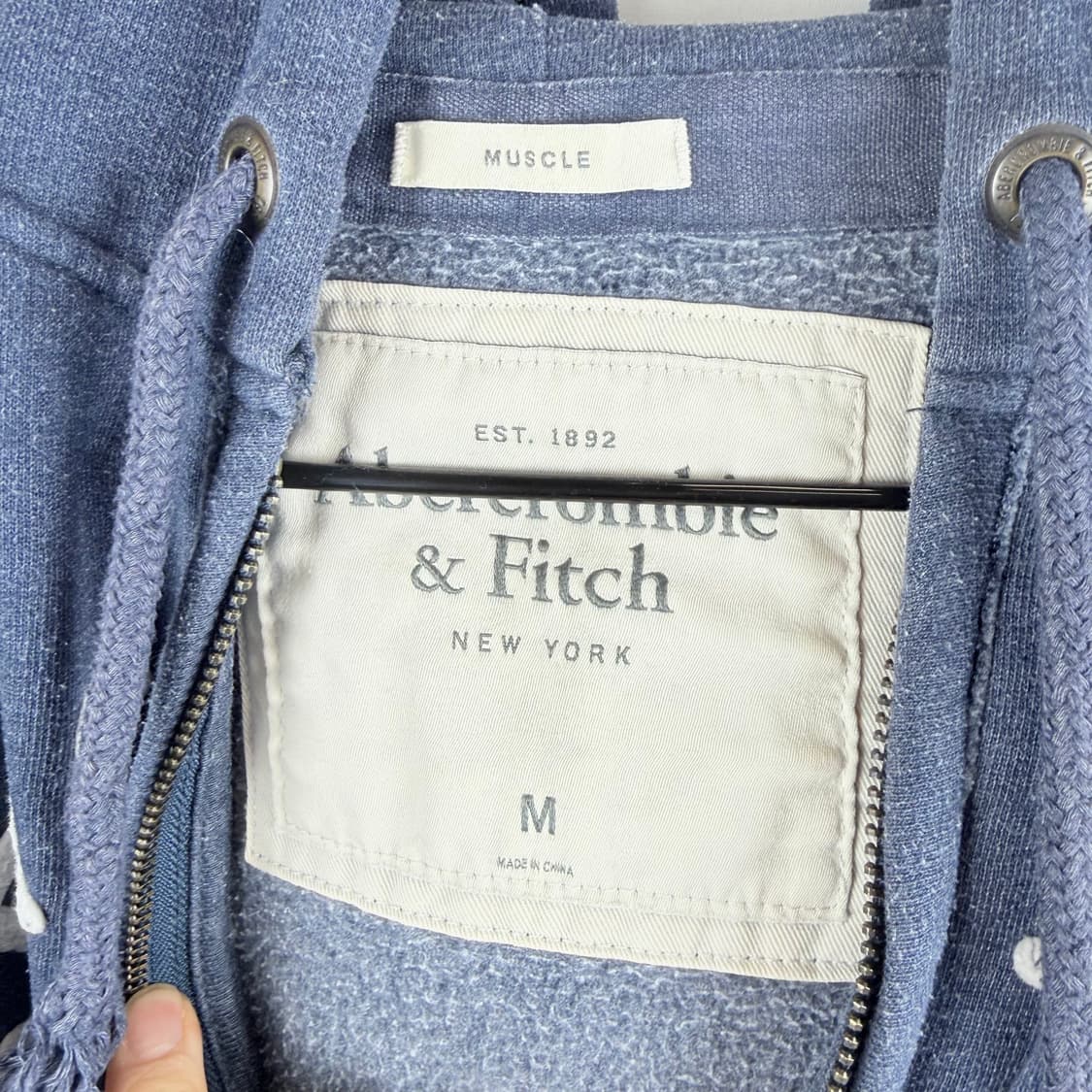 (M) 아베크롬비 스펠아웃 패치로고 후드집업  상품이미지5