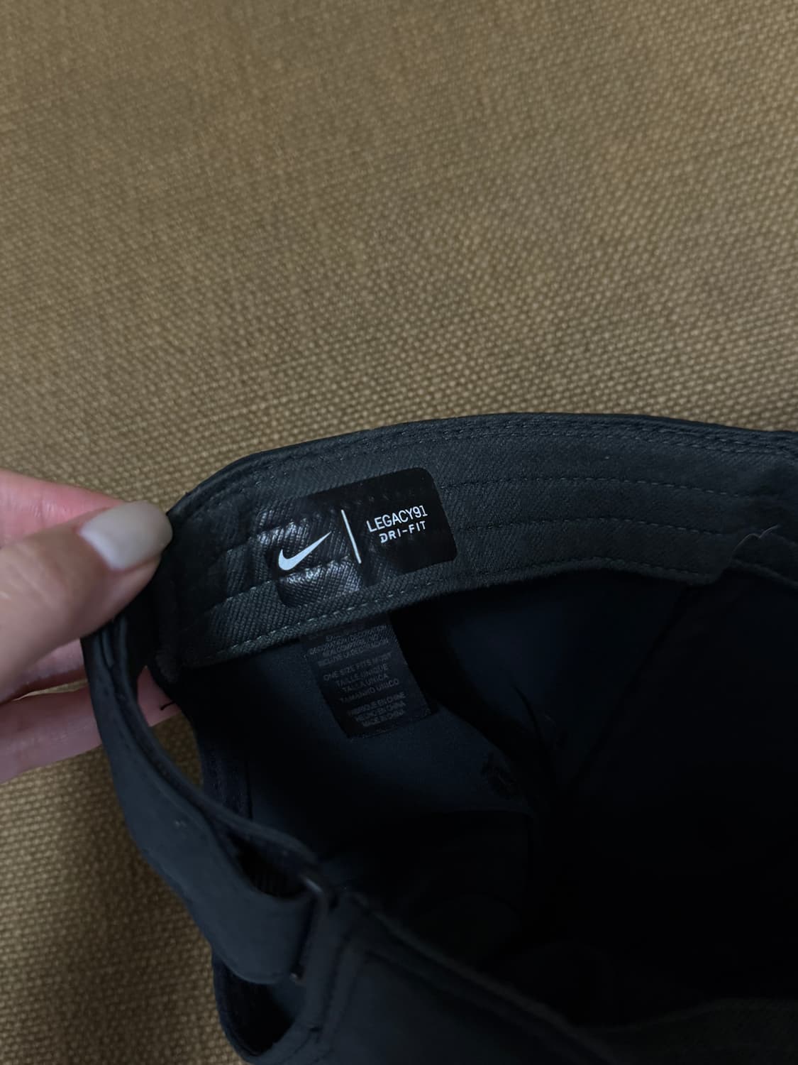 <실착 1회> 나이키(Nike) 레거시91 스우시 골프 볼캡 블랙 상품이미지3