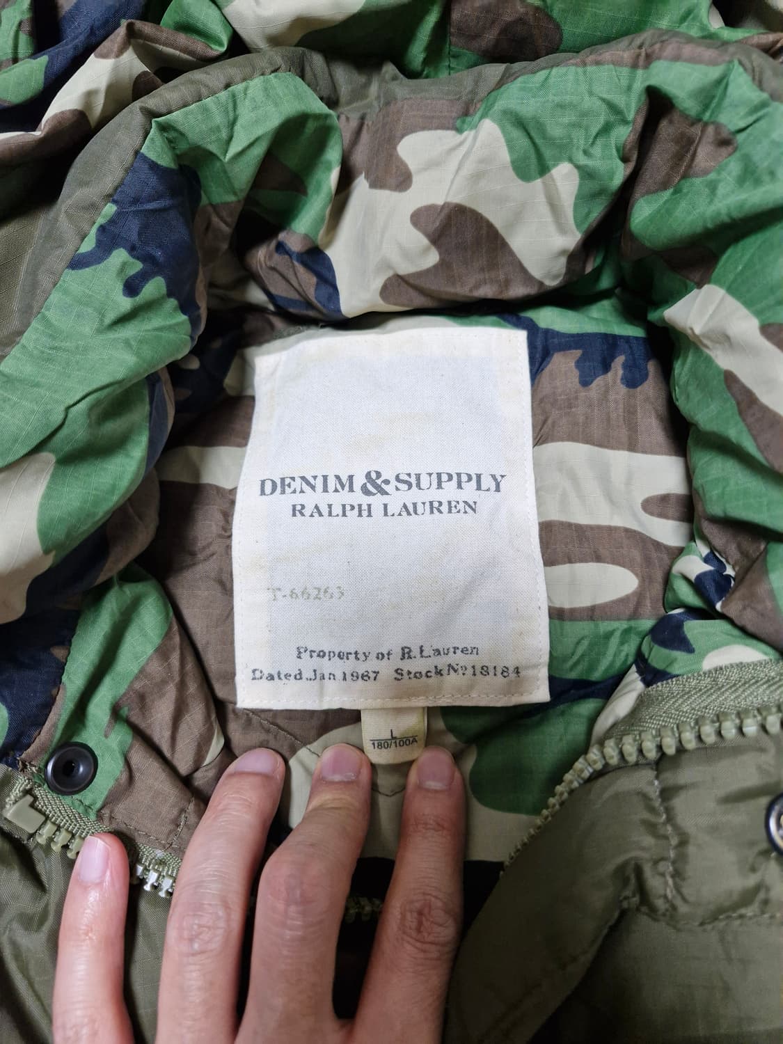 [L] 랄프로렌 데님 앤 서플라이 카키 덕다운 자켓 상품이미지2