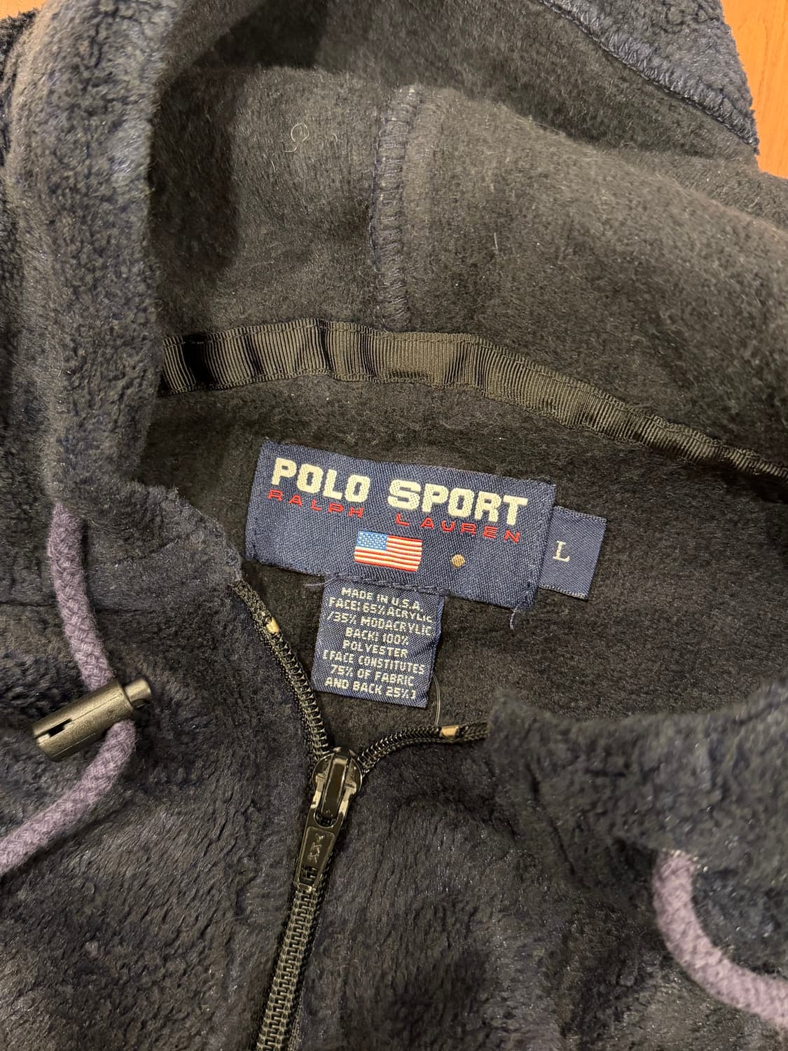 90s Polo Sport 폴로 스포츠 플리스 풀오버 후드 (USA) 상품이미지9