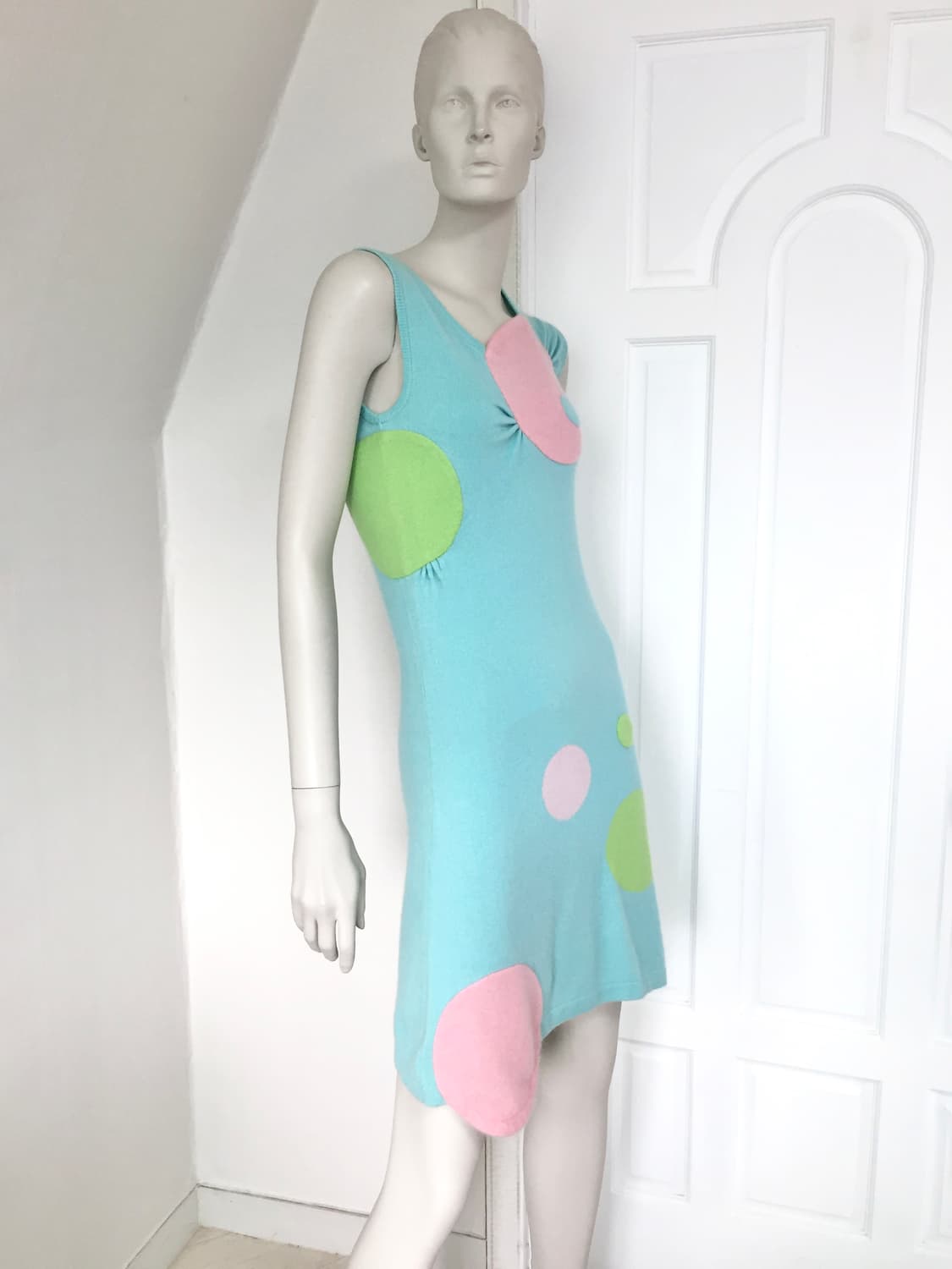 Japan Mint  Dress with Round  Appliqué 상품이미지2