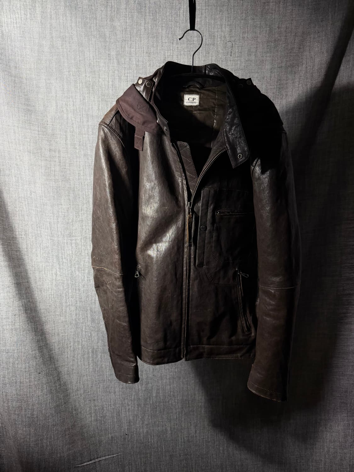 CP컴퍼니 램스킨 고글 레더자켓 상품이미지1