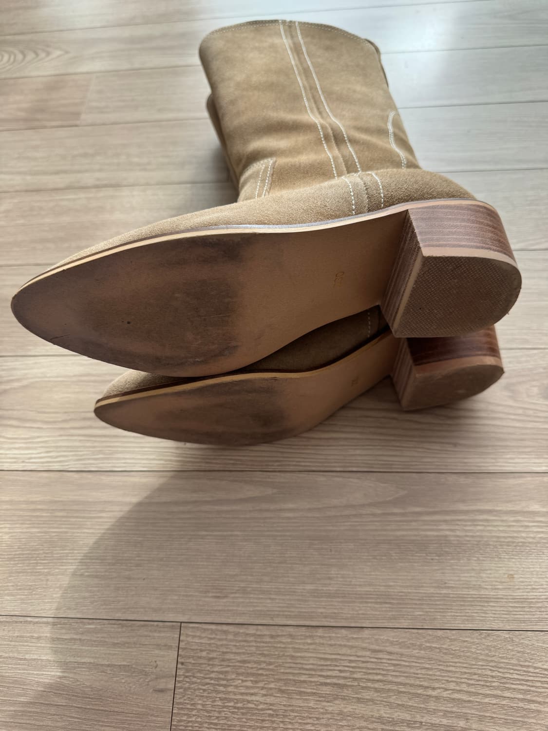 마뗑킴) 웨스턴 미들 부츠 카멜 상품이미지7