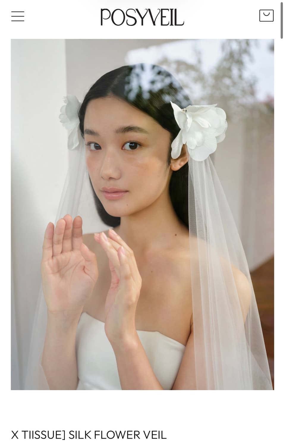 [POSYVEIL X TIISSUE] SILK FLOWER VEIL 상품이미지1
