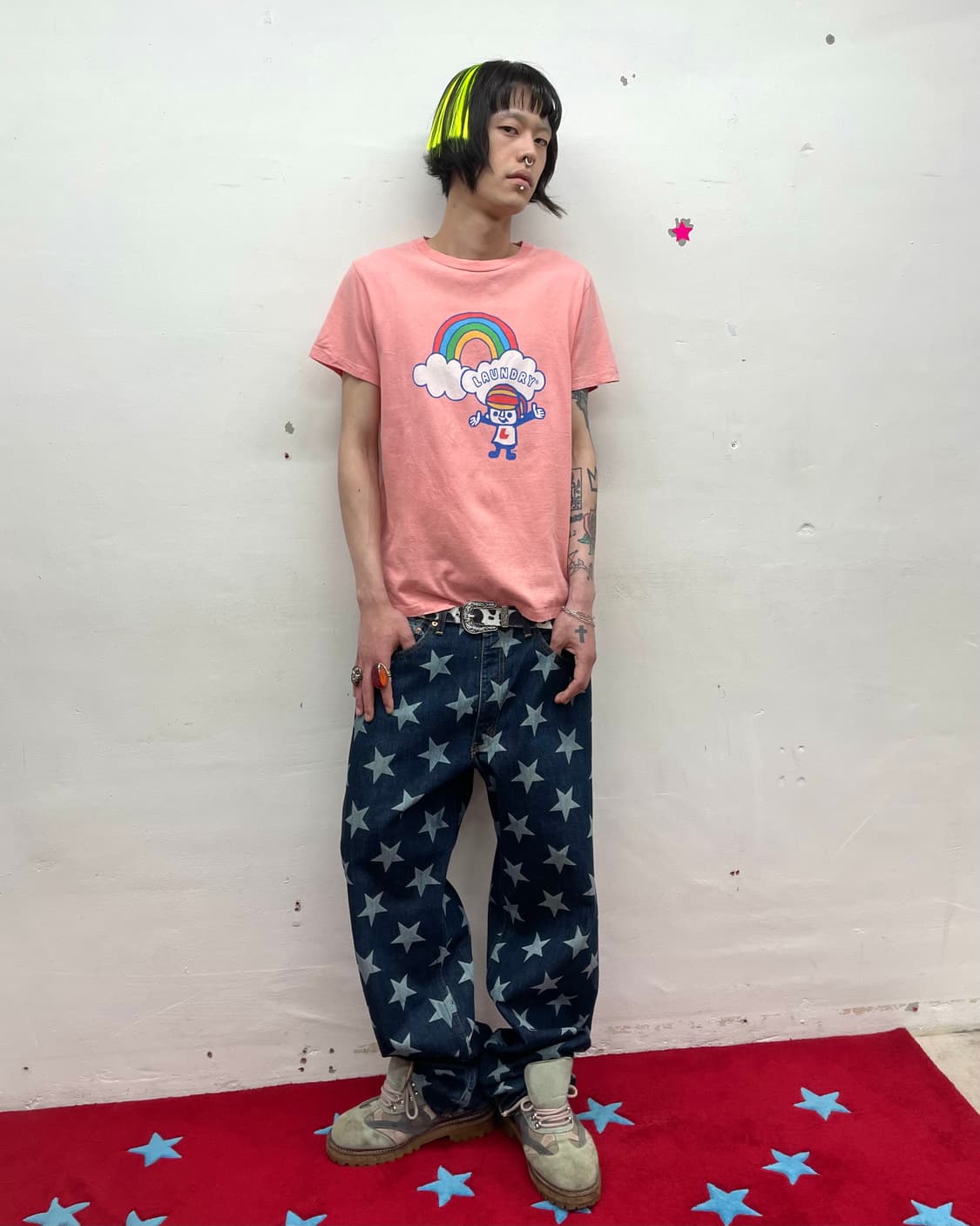 Laundry Rainbow Girl Pink T-shirt 상품이미지5