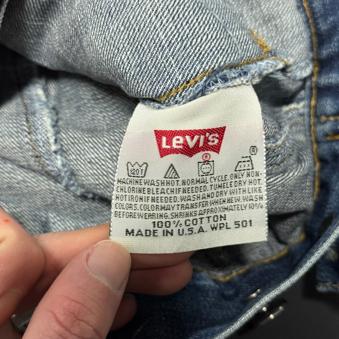 90s 리바이스 오리지널 USA 501 데님 트러커 자켓 상품이미지7