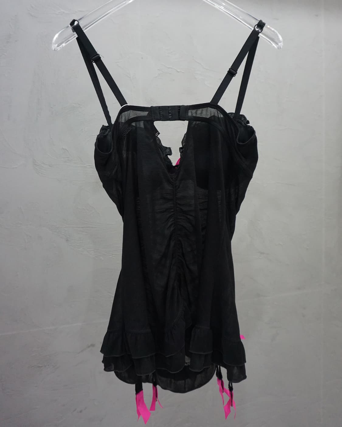 Paris 블랙 가터 슬립 상품이미지3