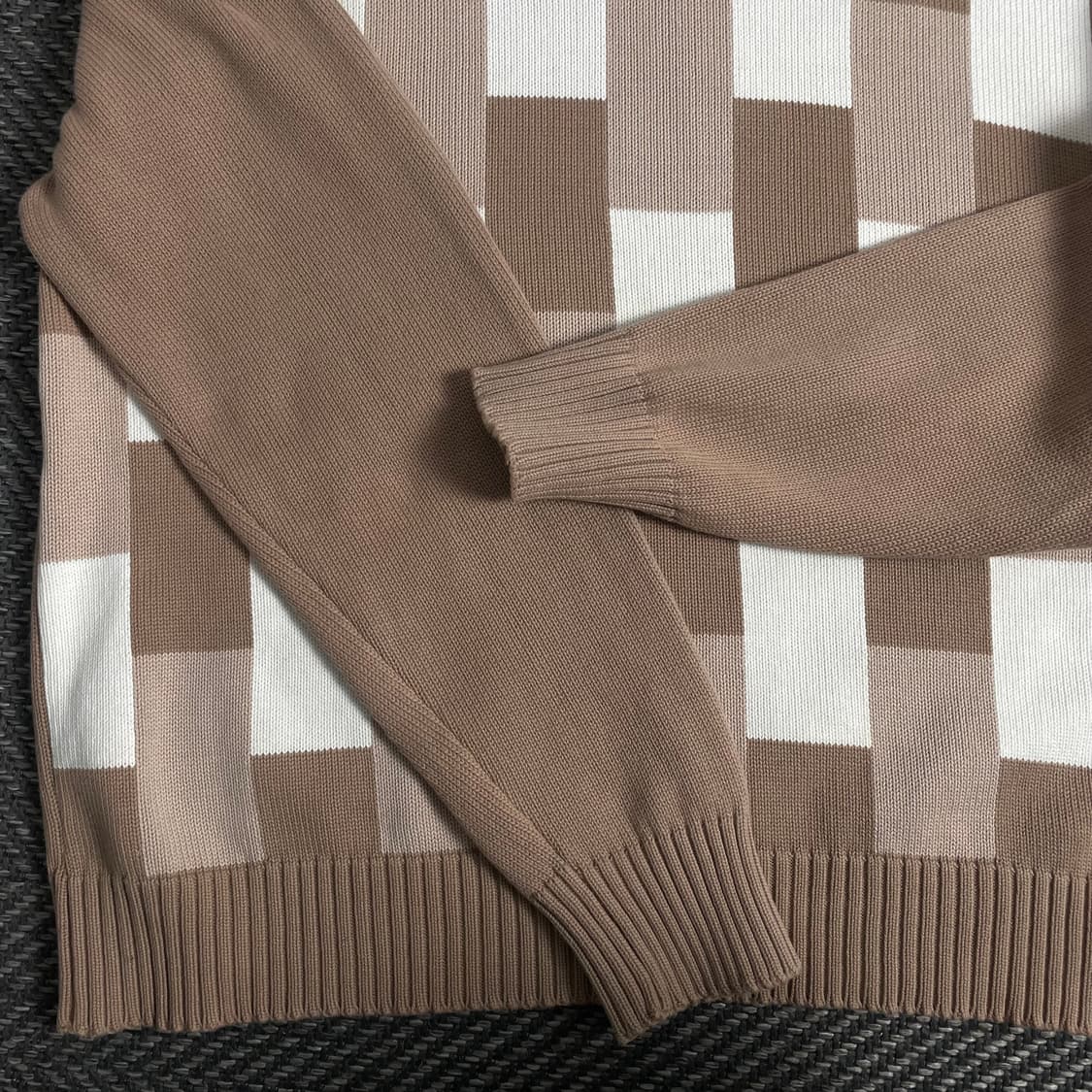 라코스테 빈티지 자수로고 블럭 패턴 니트o 3531 상품이미지5