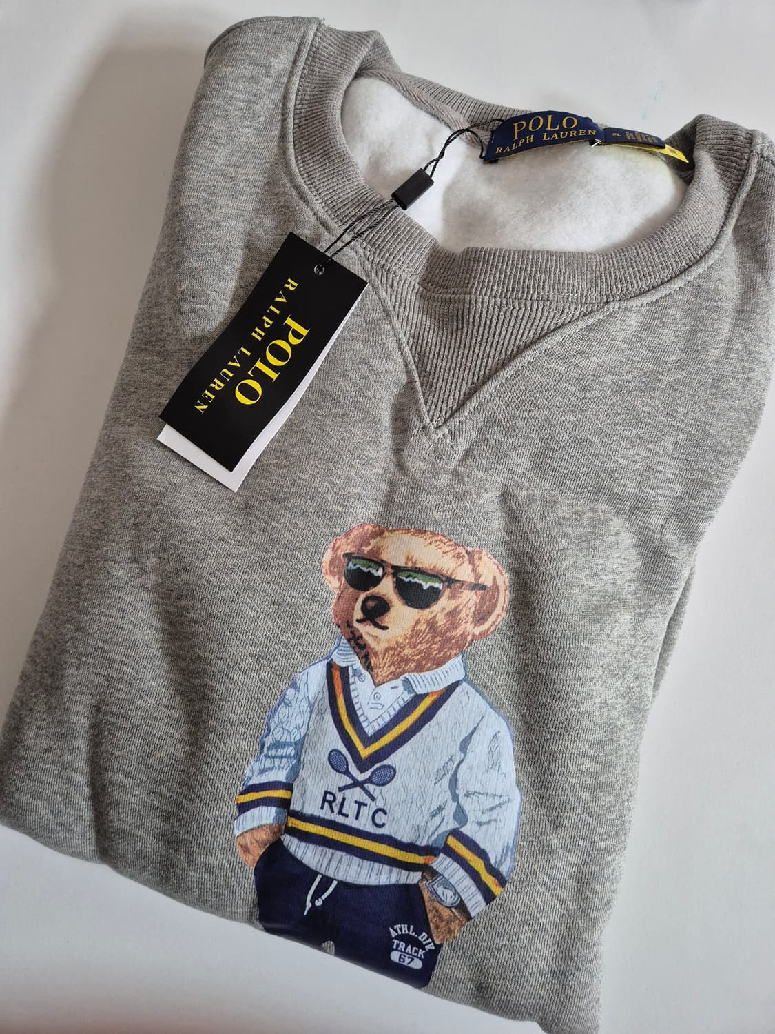 폴로 베어 맨투맨 그레이 XL (새상품) 상품이미지1