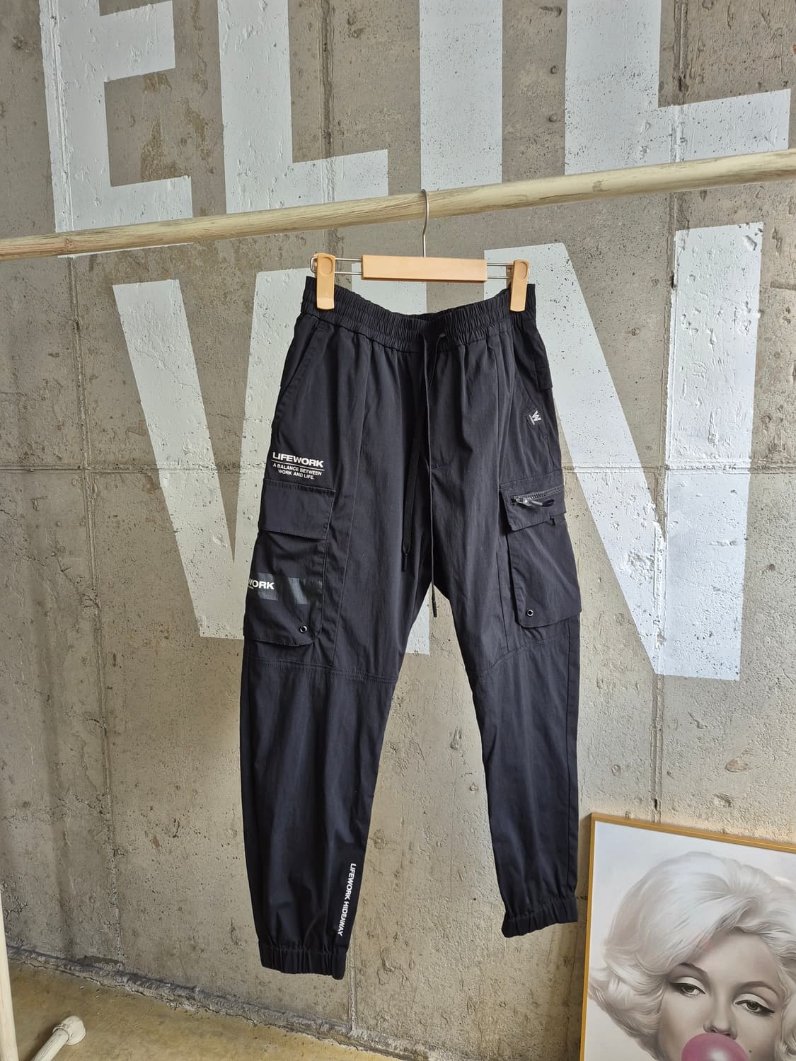 라이프워크 블랙 카고 조거팬츠 상품이미지1