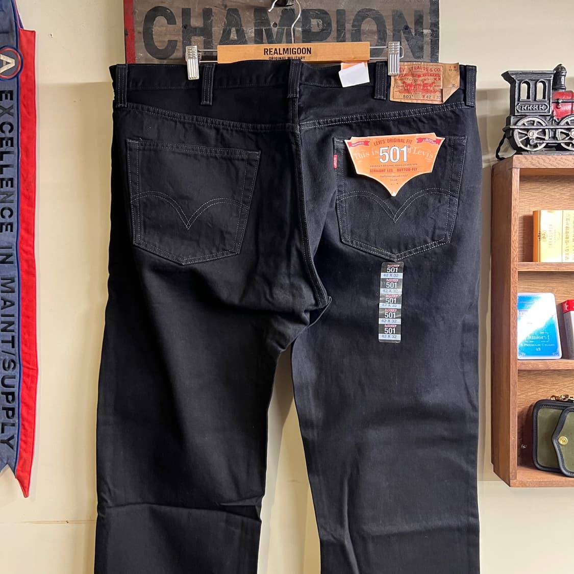 리바이스 501 블랙진 42x32 Size 데드스탁 260318-5 상품이미지6