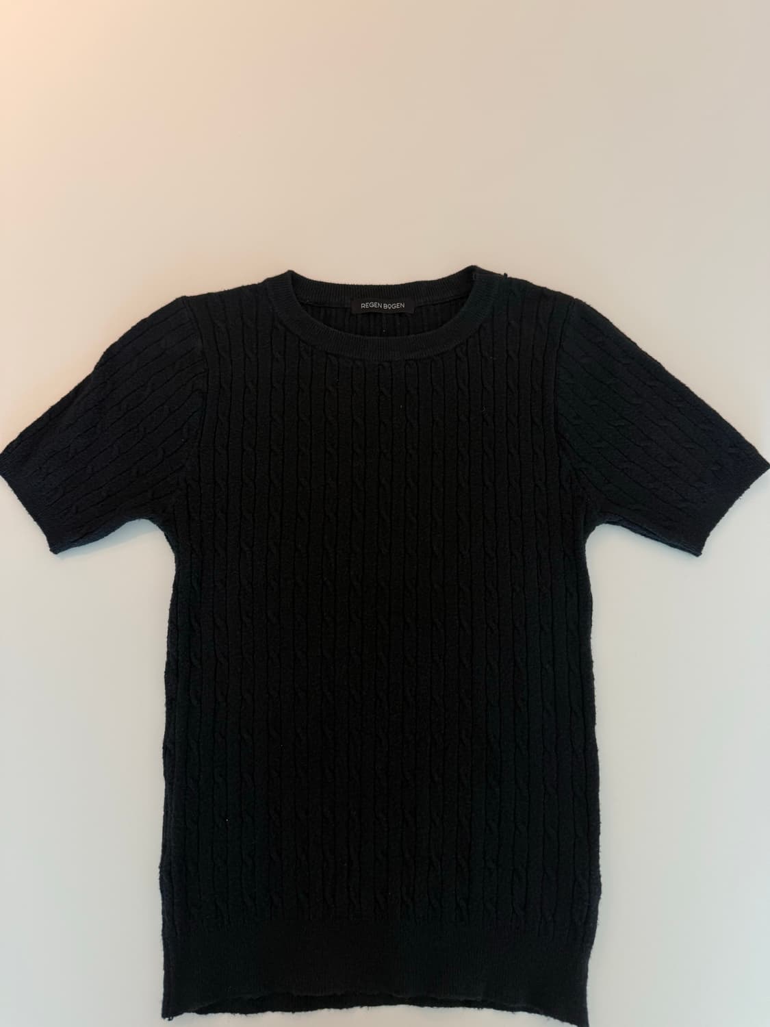 블랙 니트 빈티지 반팔 여성 상품이미지1