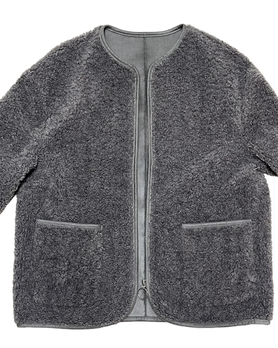 Gray fleece zip up 상품이미지2