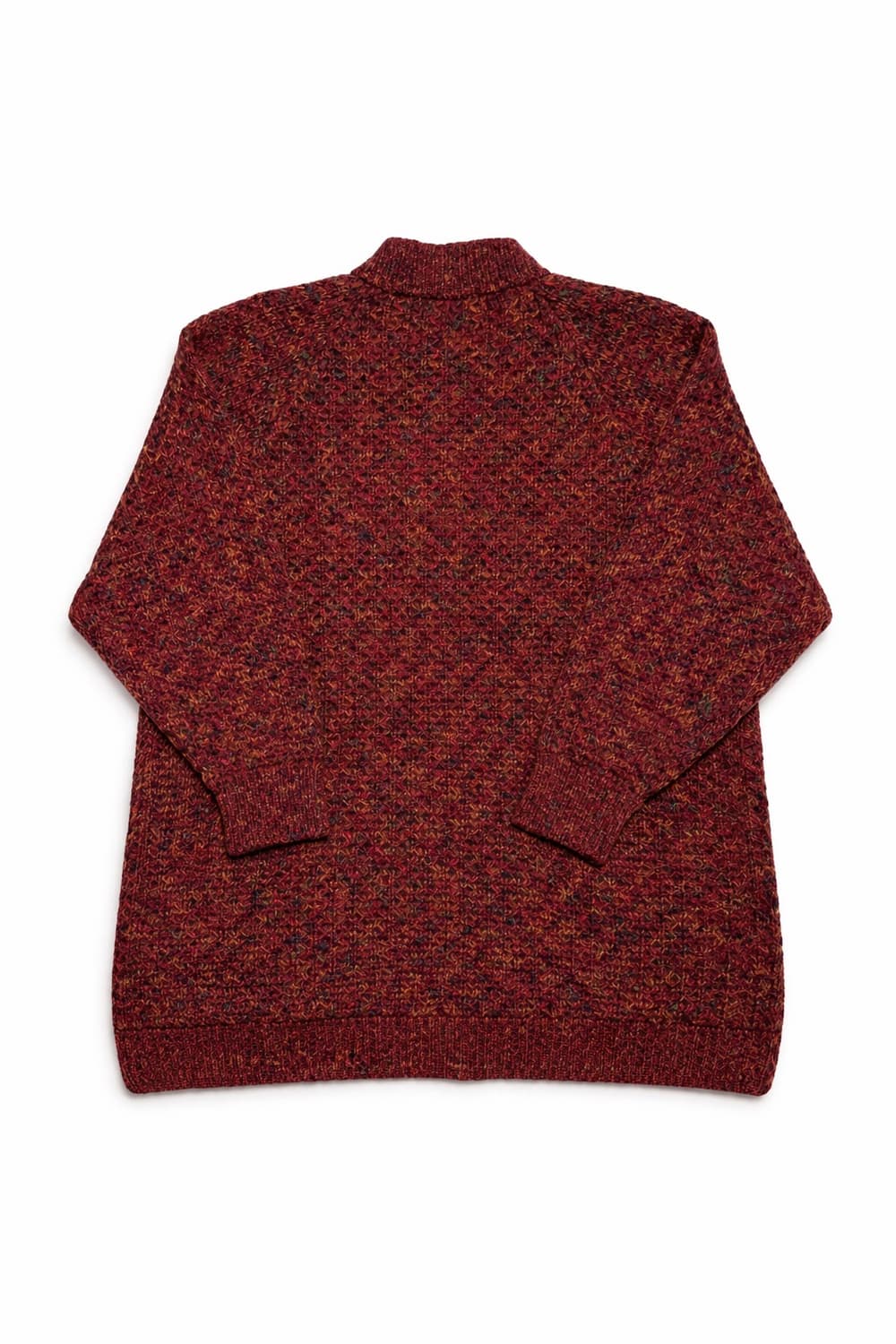 JPN 90s 일본 빈티지 버건디 멀티컬러 니트 가디건 L 상품이미지2