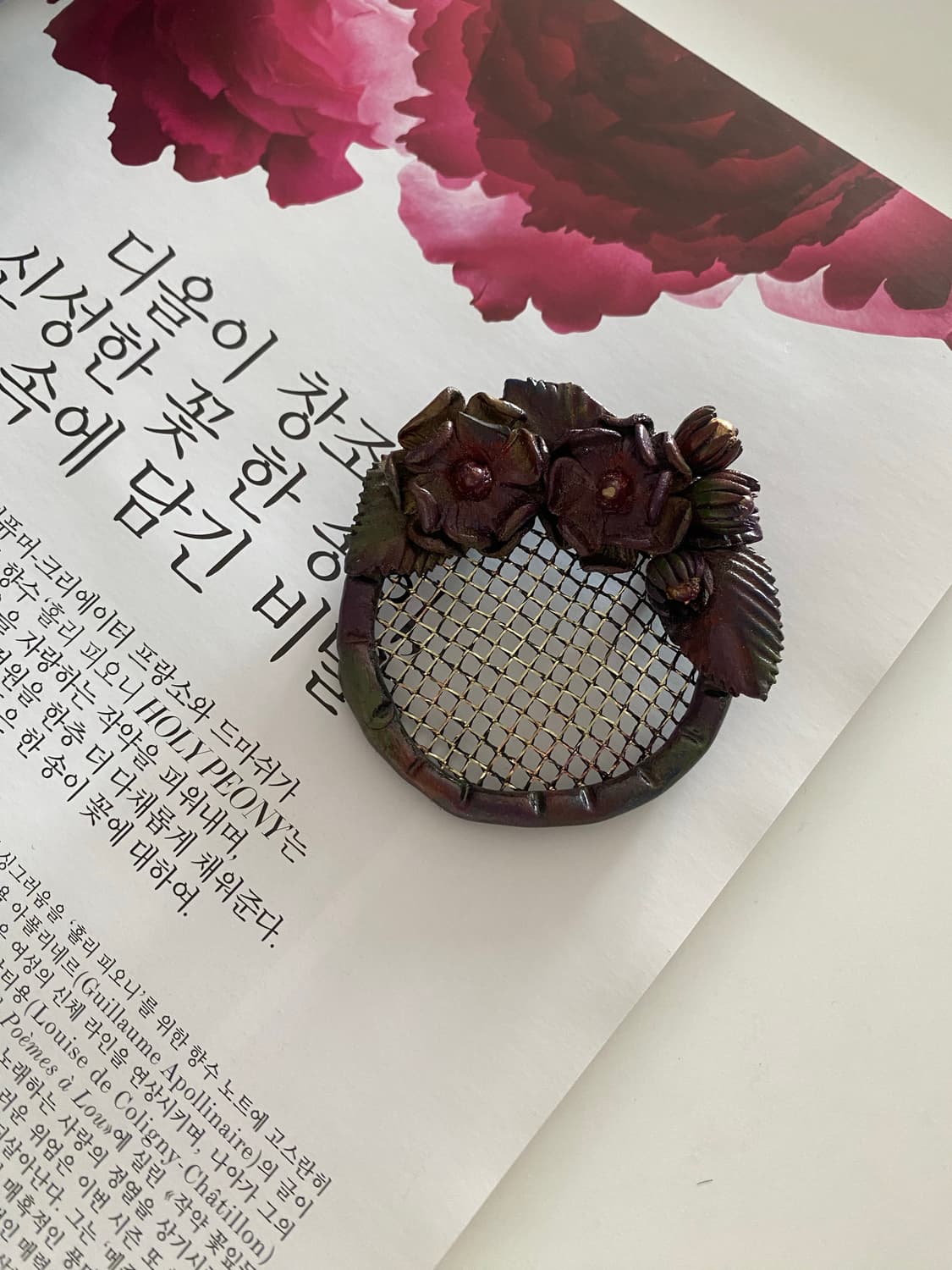 빈티지 플라워 메칼 브로치 상품이미지1