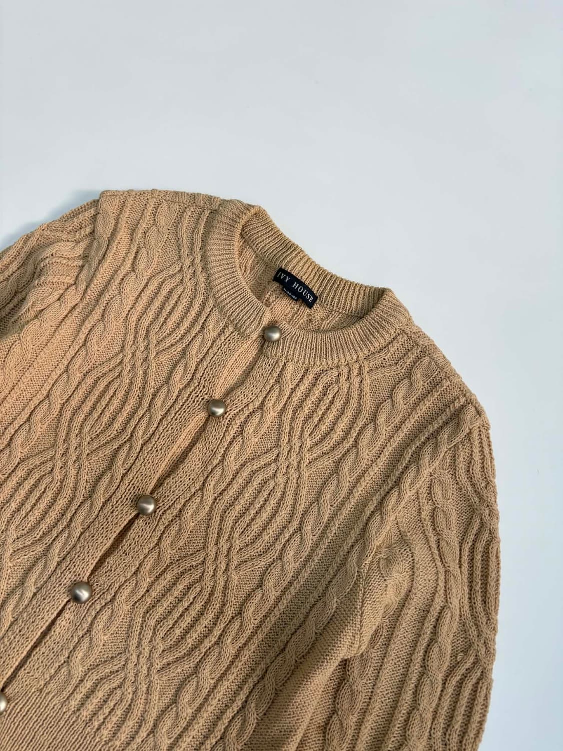 90s vintage 케이블 여성 니트 가디건 상품이미지3