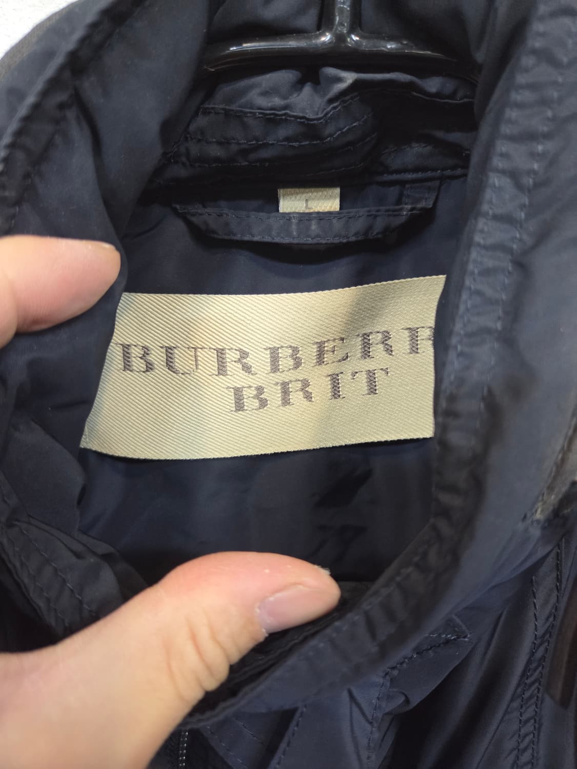 버버리브릿 여성 견장 멀티포켓 레인 바람막이 자켓 L 상품이미지3