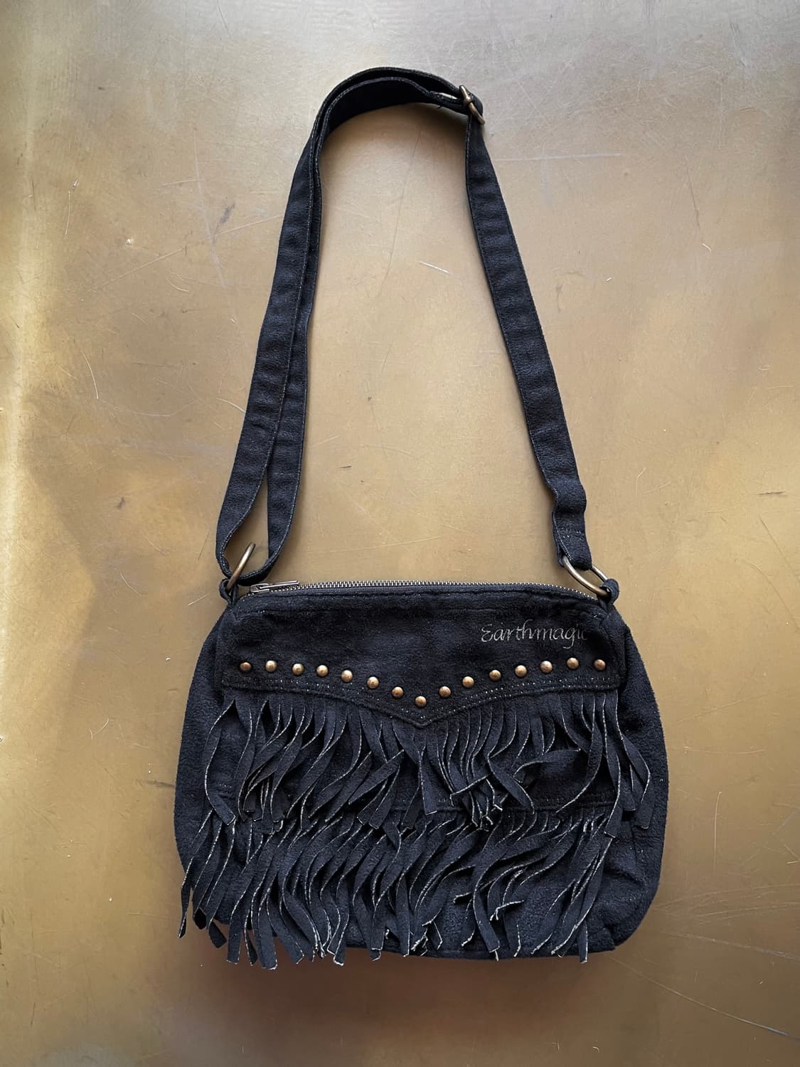 EARTH MAGIC Leather Fringe Studs Bag 상품이미지2