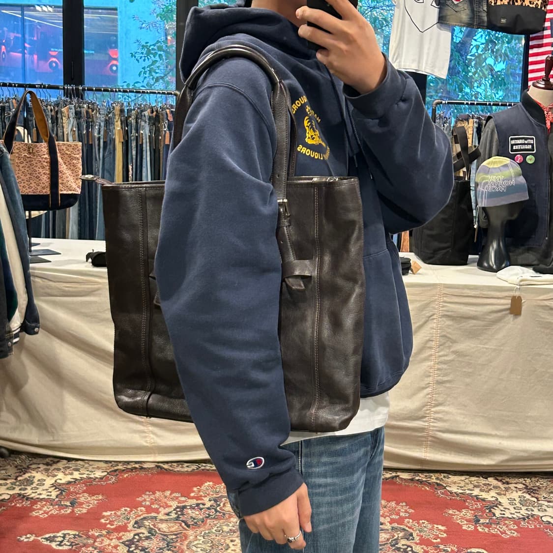 샘소나이트 딥브라운 소가죽 토트백 서류가방 브리프케이스 상품이미지10