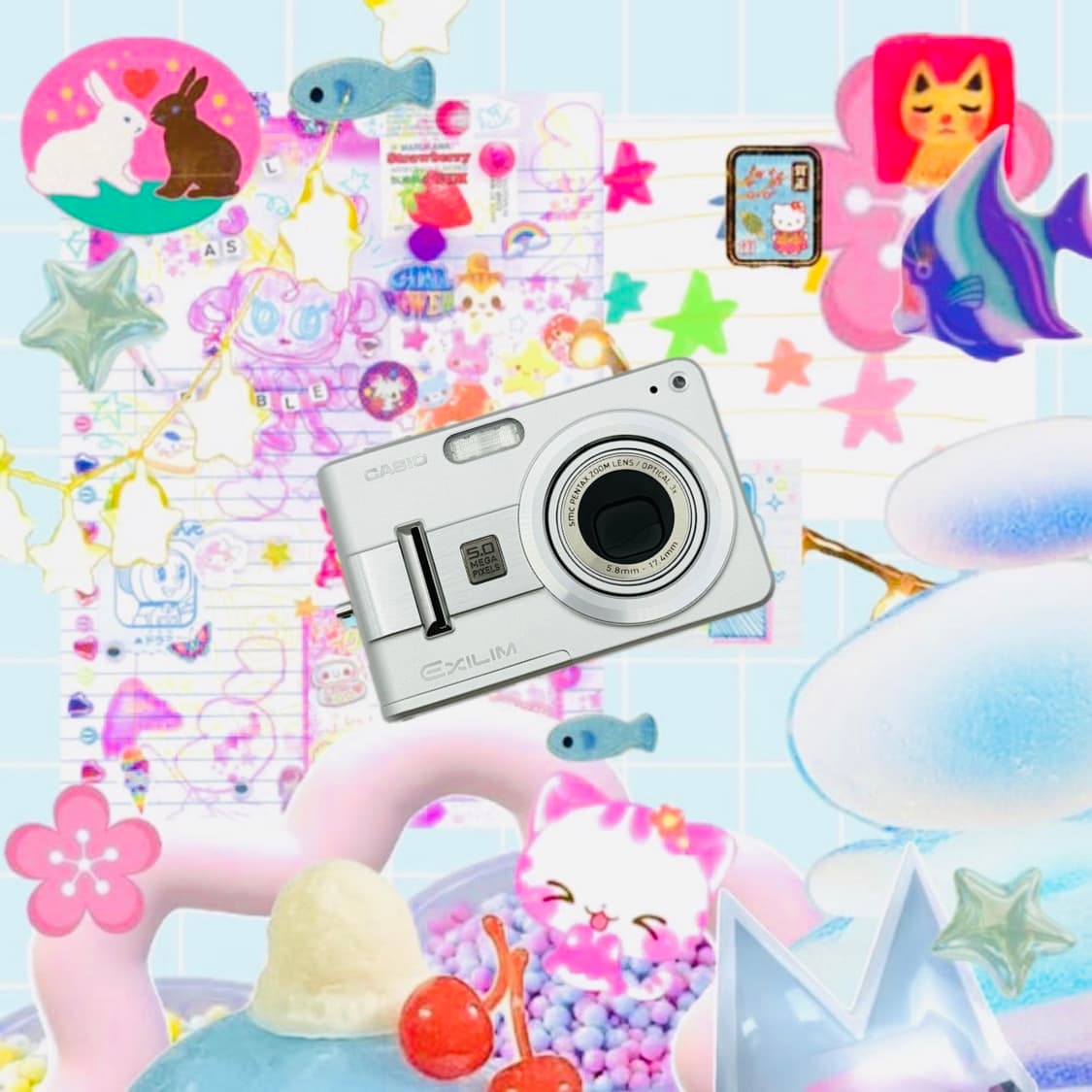 ✨사쿠라✨ 카시오 엑슬림 EX-Z57 실버 디카 디지털 카메라 상품이미지1