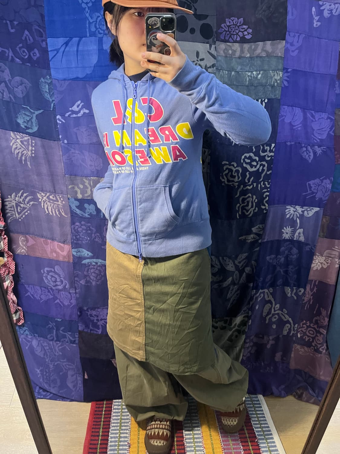 Co&lu 빅 로고 블루 후드집업 상품이미지1