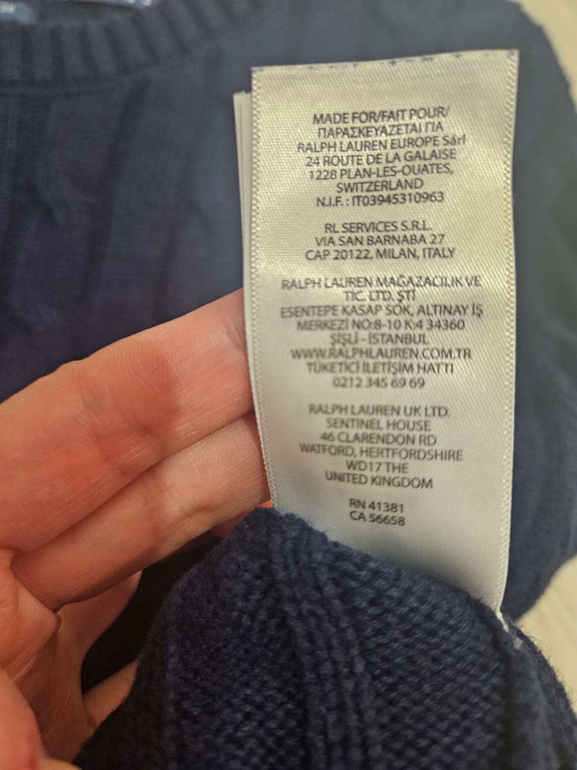 폴로랄프로렌 피마코튼 네이비니트s 상품이미지8