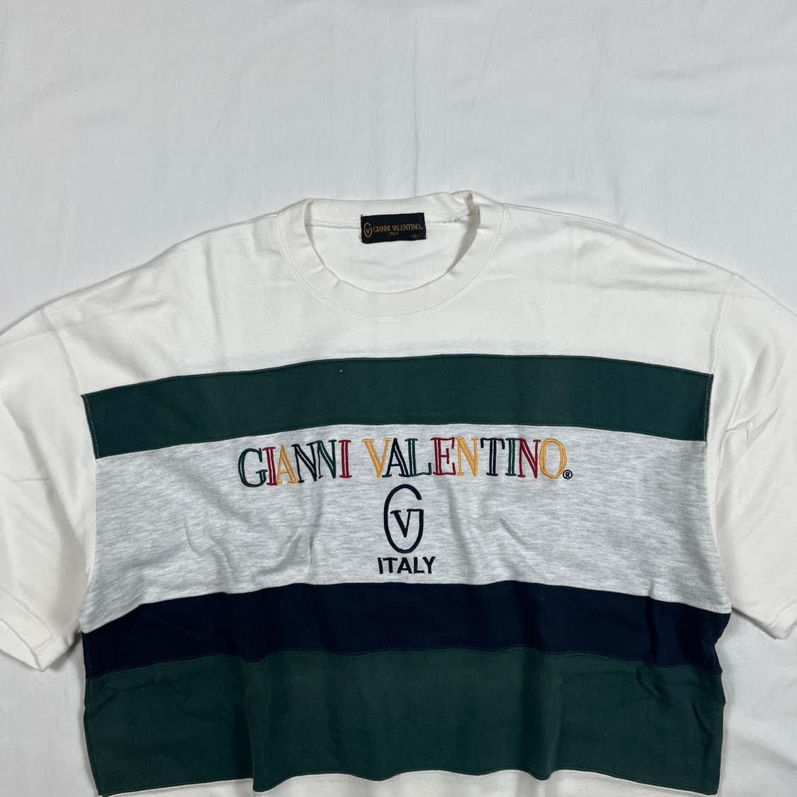 90‘s 지아니발렌티노 valentino 멀티컬러 로고 반팔티 상품이미지2