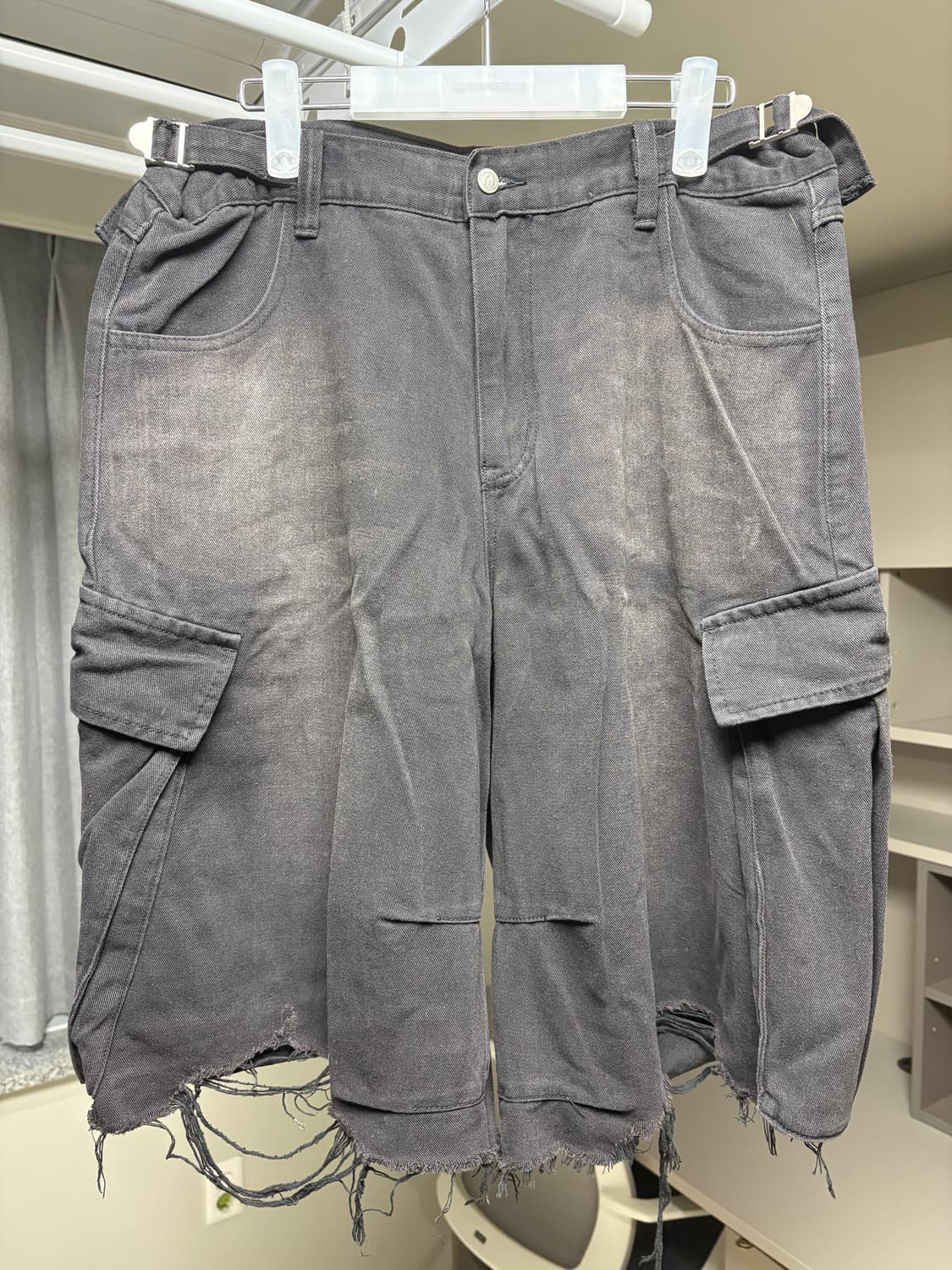 [2] 도미넌트 데님 카고 버뮤다 팬츠 (블랙) 상품이미지2