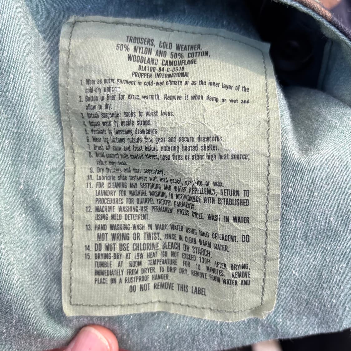 80년대 미군 우드랜드 m65 팬츠 상품이미지10