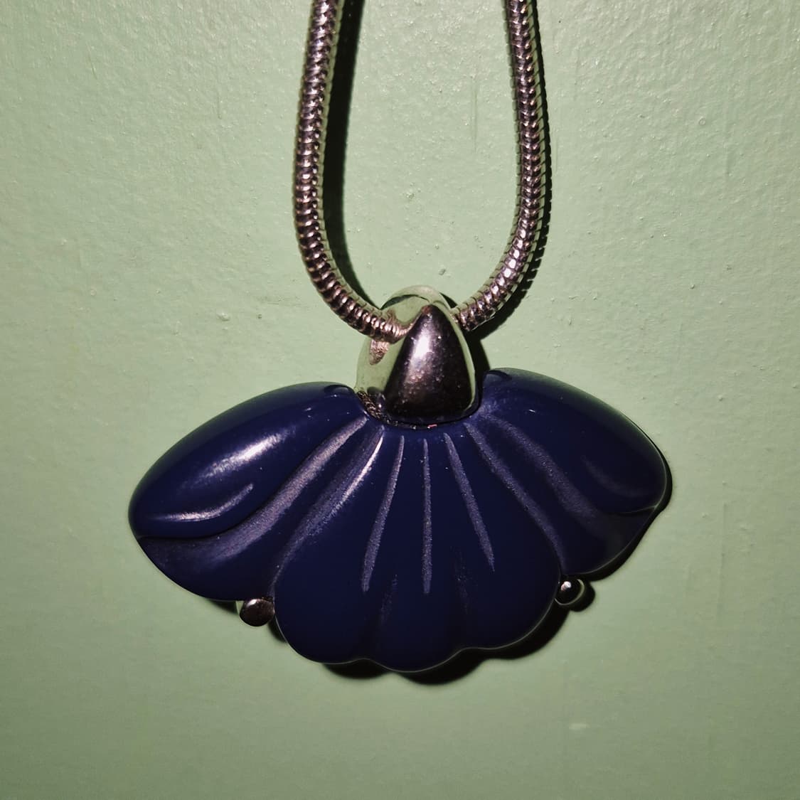 76s 지방시 비쥬 코스튬 네이비 쉘 목걸이 상품이미지6