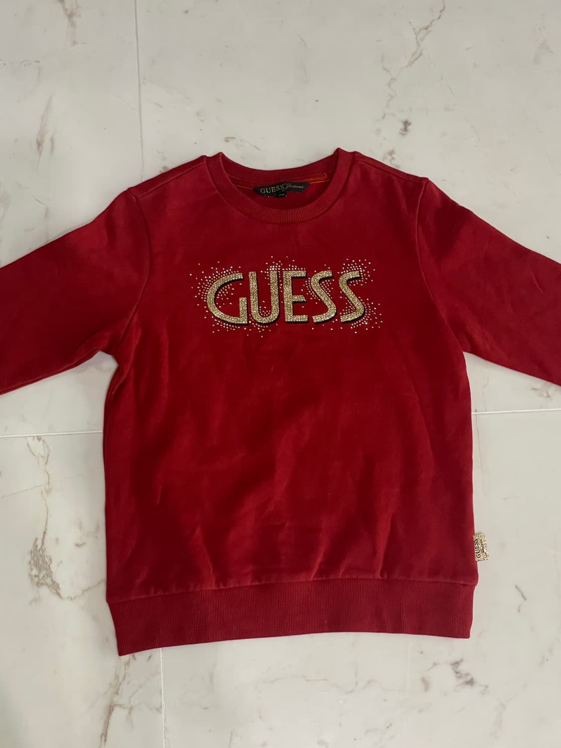 게스 레드 기모 맨투맨 여성xs 키즈 155 상품이미지2