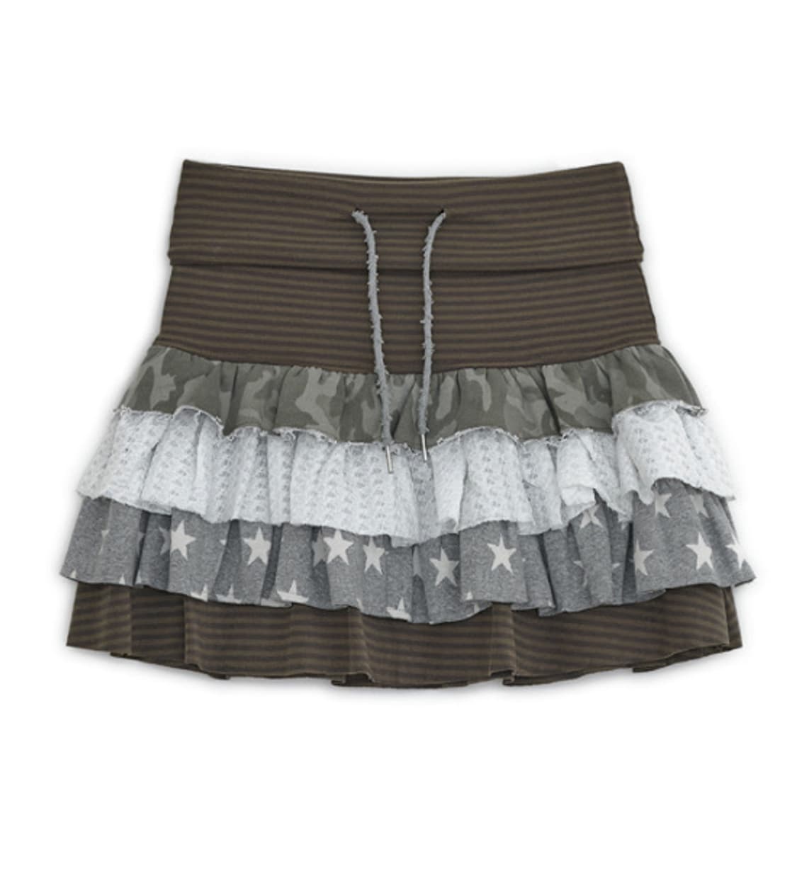 허그유어스킨 캉캉 레이어드 스커트 브라운 상품이미지1