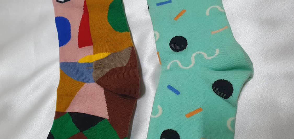 민트 그린 블루 브라운 체크 Bonne Maison 본메종 양말  상품이미지7