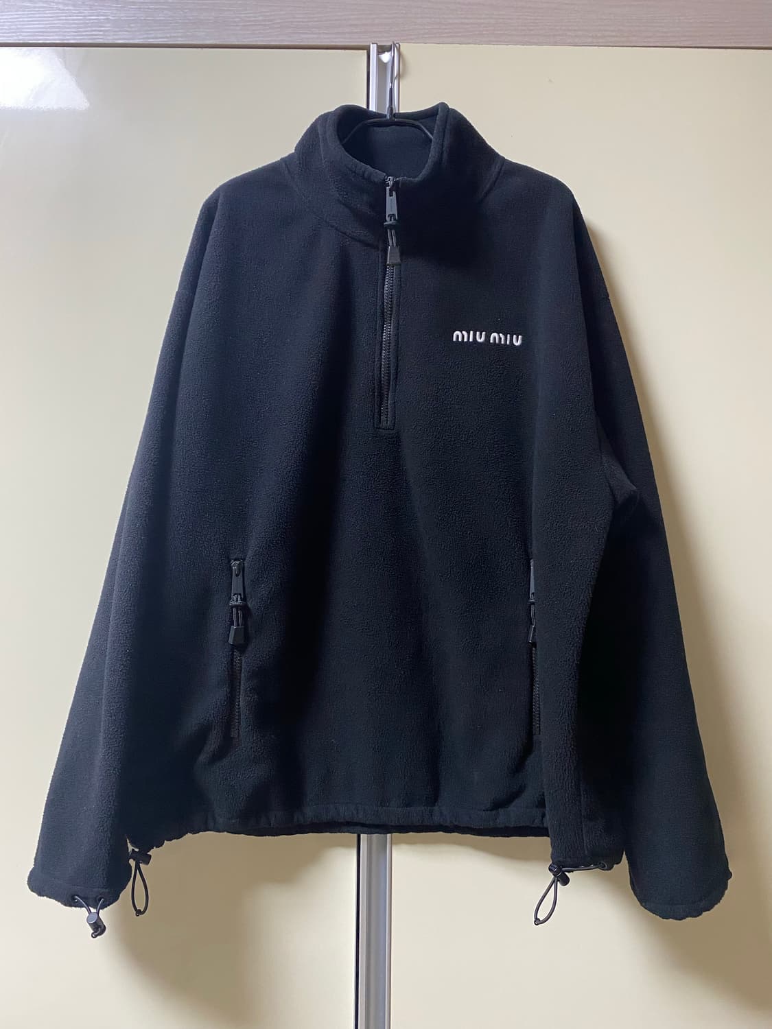 미우미우 플리스(후리스) 아노락 블랙 상품이미지2