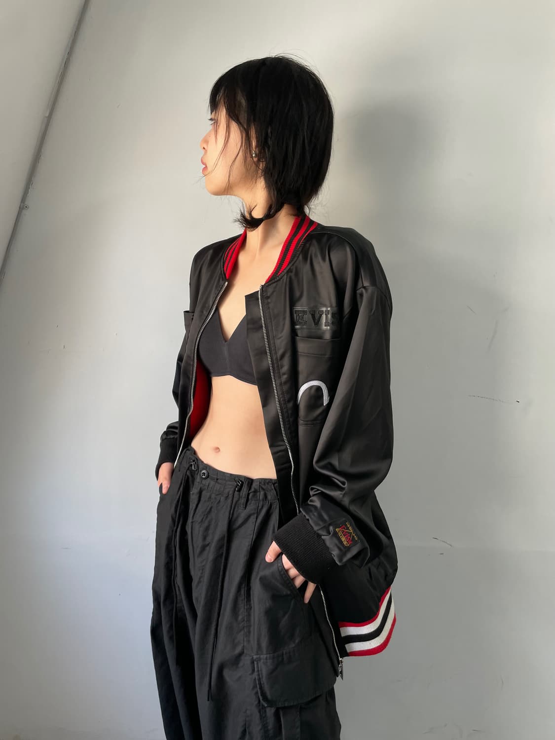 에비수 자수 새틴 스카잔 상품이미지5