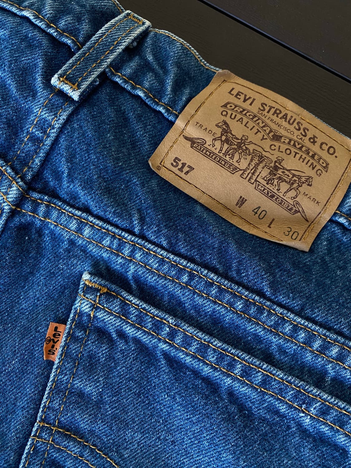 (40x30) 90s 리바이스 517 오렌지탭 USA 상품이미지5