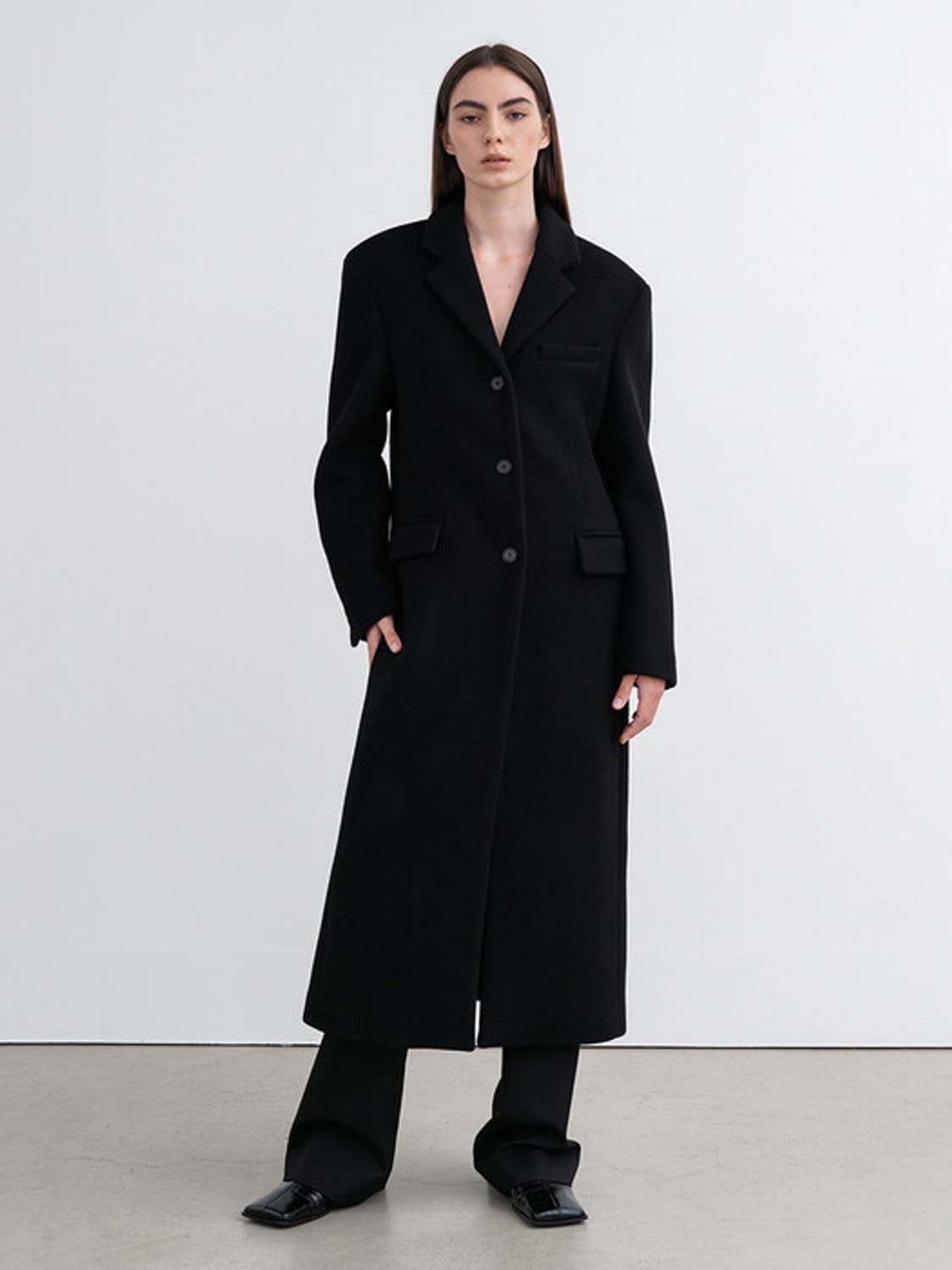 인사일런스 우먼  싱글 맥시 코트   상품이미지2