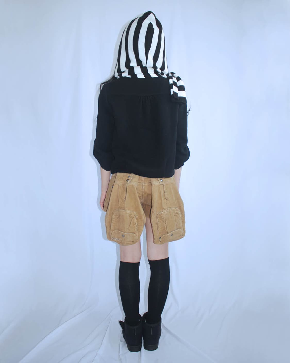 Cargo micro B-ear ochre shorts 상품이미지7