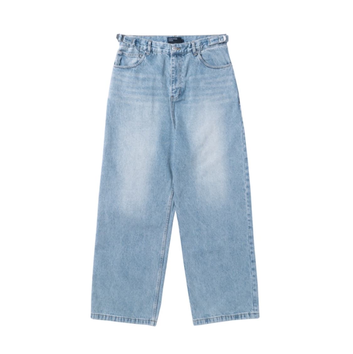 1) 노드 와이드 배기 데님 팬츠 라이트 블루 상품이미지1